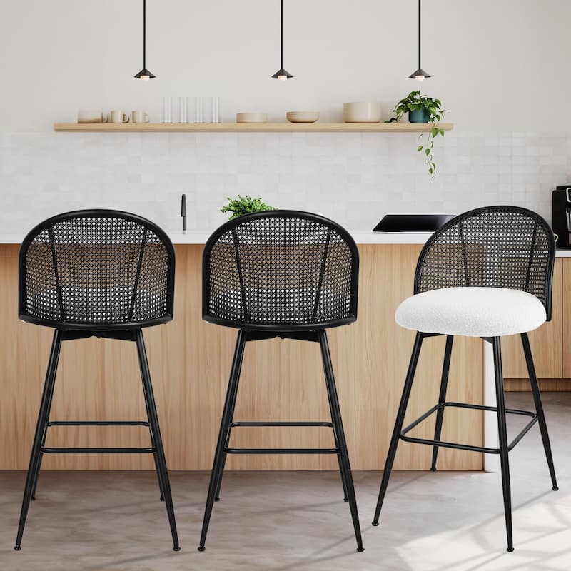 26"/29" Swivel Barstools Counter Height Bar Stool w/ Metal Legs