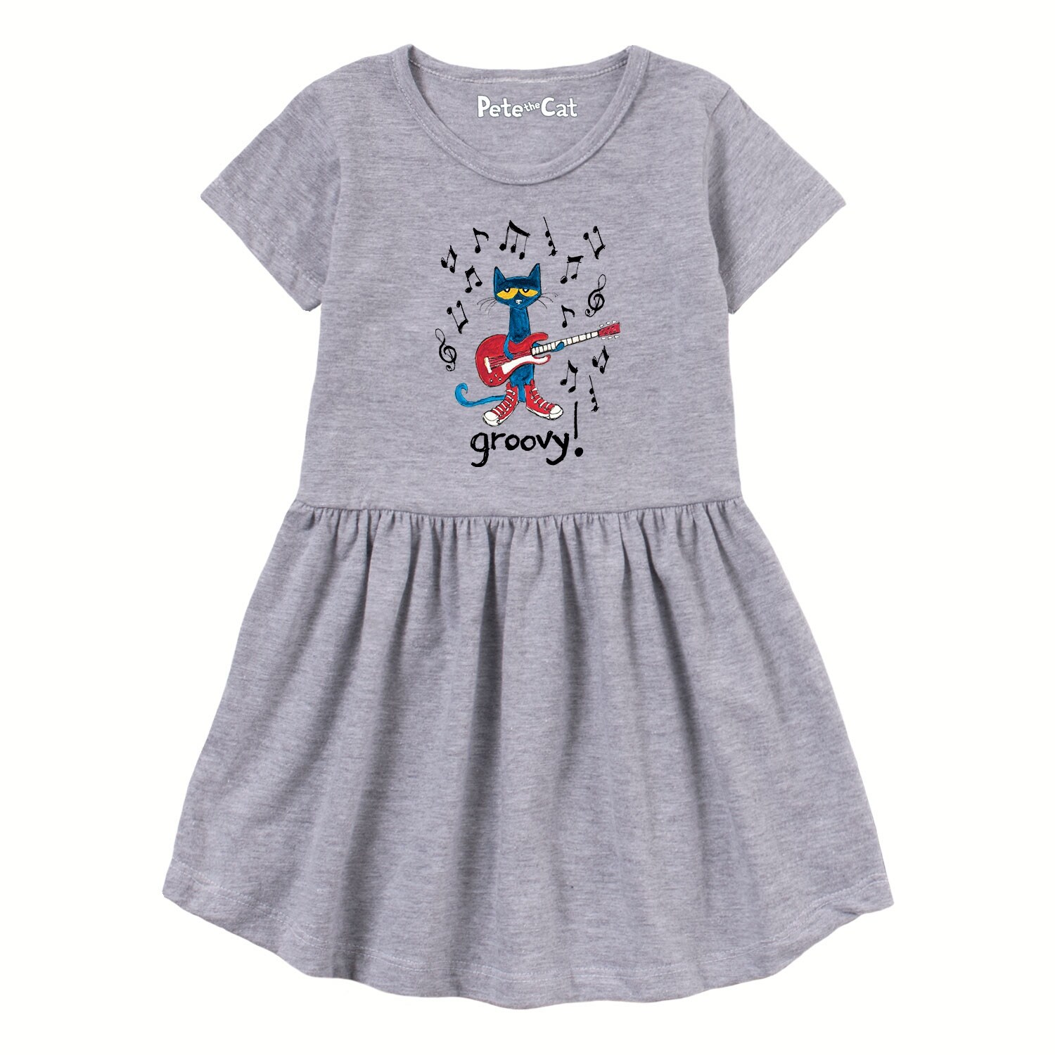 Shop Pete The Cat Groovy Toddler Girl T Shirt Dress W Gathered Waist Free Shipping On Orders Over 45 Overstock 27415415