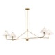 preview thumbnail 1 of 2, Maxim 18314SW Kismet 4 Light 60" Wide Linear Pendant Gold Leaf