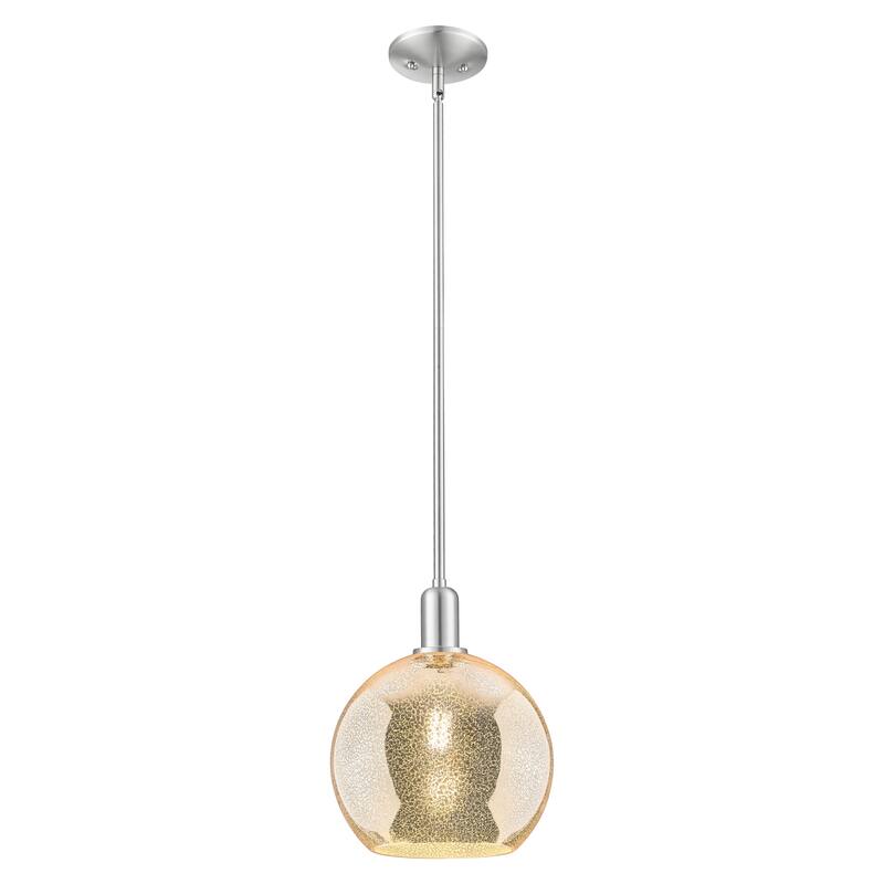 Innovations Lighting Endless Possibilities Arcadia - Athens - 1 Light 10" Stem Hung Mini Pendant - Mercury/Brushed Satin Nickel