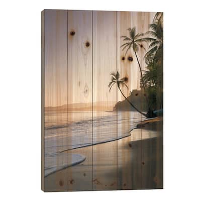 Sunset At The Beach, Bahia Drake, Osa Peninsula, Costa Rica Print On Wood by Matteo Colombo - Multi-Color