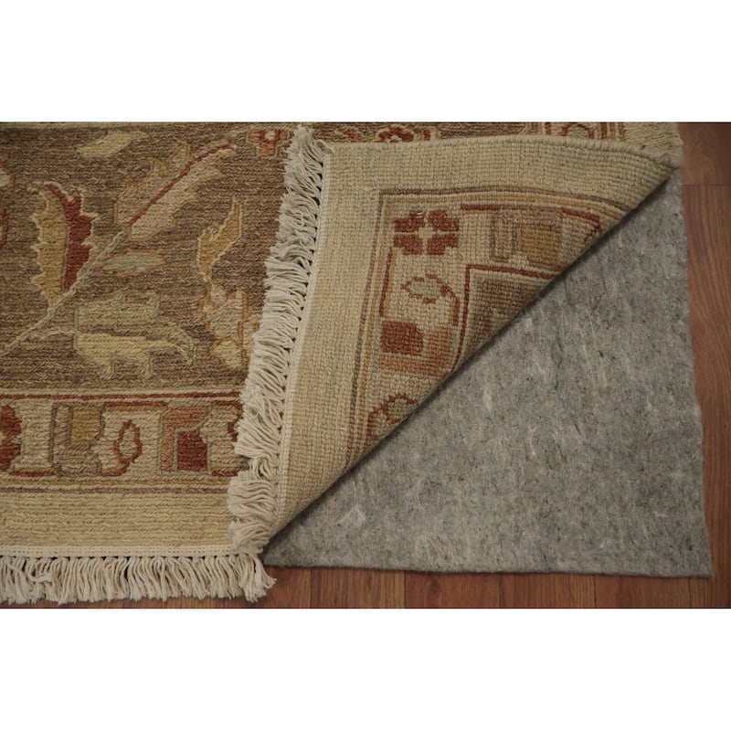 Hand Knotted Oriental 100% Wool Carpet Transitional All-Over Beige & Ivories Oushak Area Rug - 11' 10'' X 8' 9''