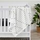 preview thumbnail 2 of 4, Sweet Jojo Designs Black and White Boho Stitch Unisex Baby Receiving Security Swaddle Blanket Farmhouse Bohemian Southwestern