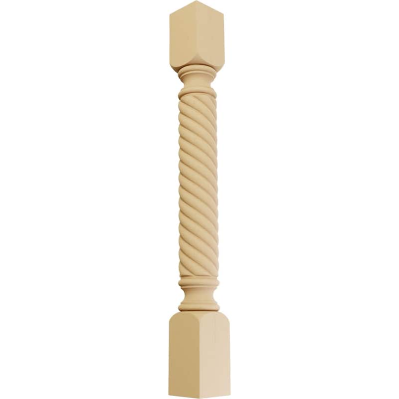 3 3/4"W x 3 3/4"D x 35 1/2"H Hamilton Rope Cabinet Column - Alder