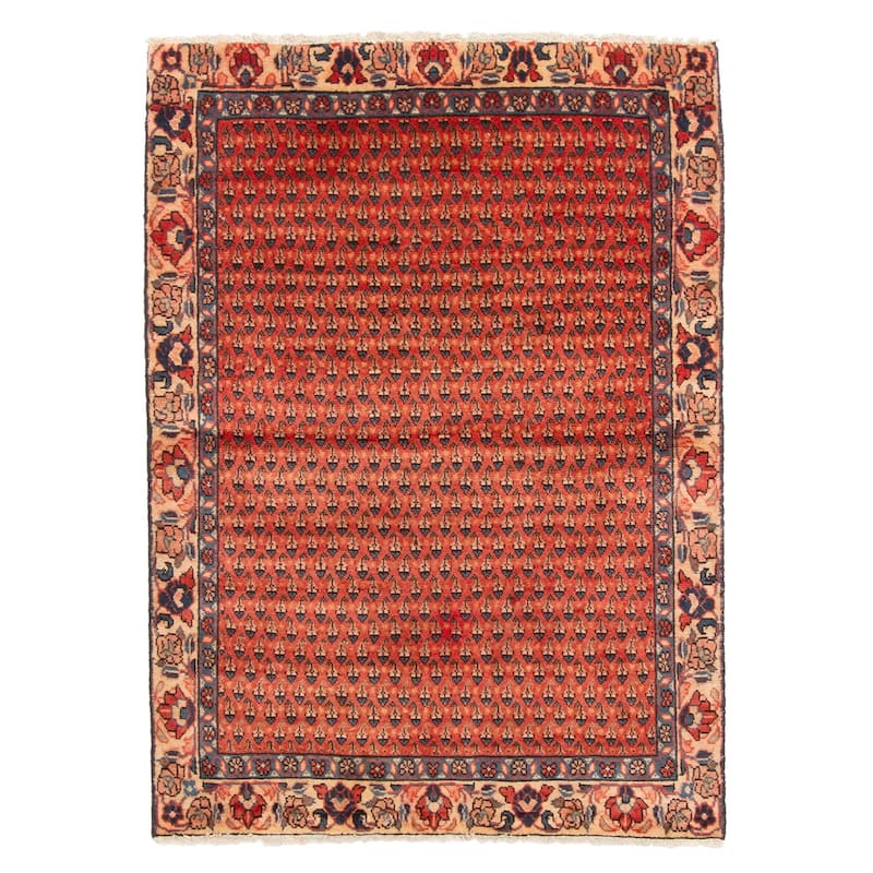 ECARPETGALLERY Hand-knotted Andelz Red Wool Rug - 3'3 x 4'6