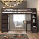 preview thumbnail 19 of 52, Multi-Functional Twin size Loft Bed with Storage Drawers, Shelves, Desk and Stairs, Sturdy Construction & Unique Design