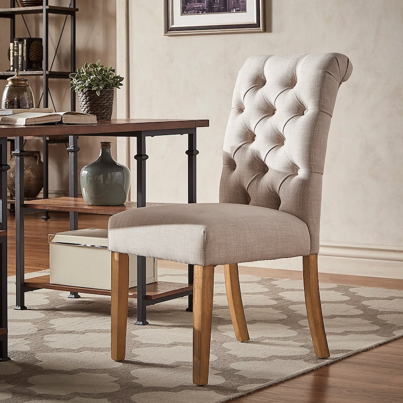 Benchwright Premium Tufted Rolled Back Parsons Chairs (Set of 2) by iNSPIRE Q Artisan