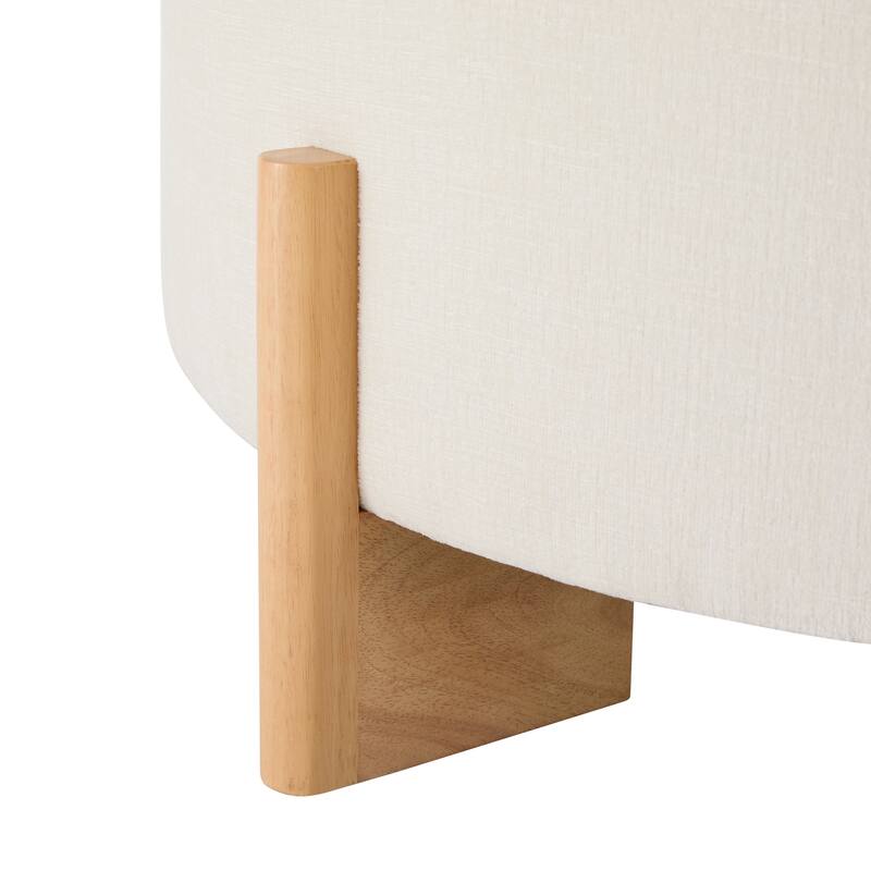 Modern Round Tufted Ottoman