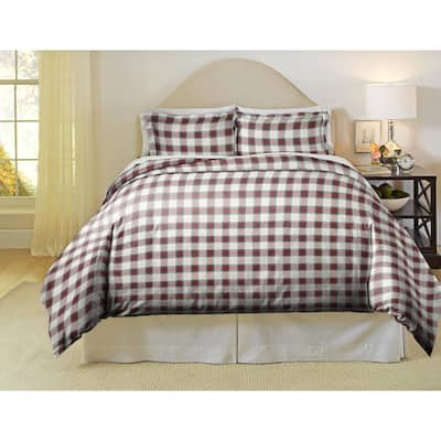 Pointehaven Manchester 180 GSM Luxury Cotton Flannel Oversized Duvet Set