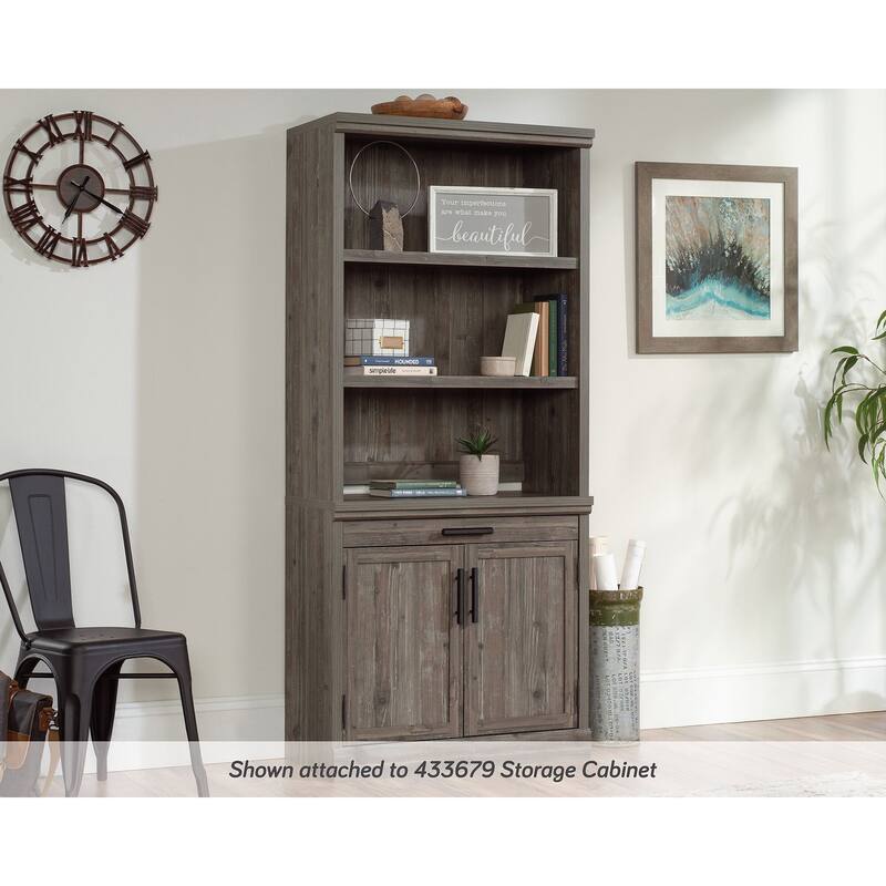 Aspen Post Library Hutch - Pebble Pine