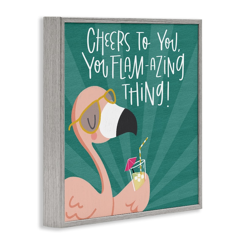 Stupell Cheers To You Flamazing Framed Giclee Art Design By Sarah Hickman