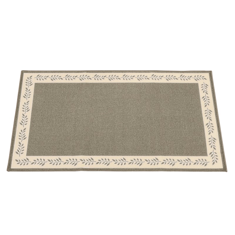 Leaf Border Skid-Resistant Soft Accent Rug - 27.000 x 3.750 x 3.500