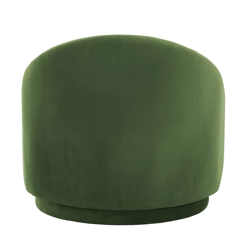 Boucle Barrel Chair Upholstered 360°Swivel Armchair