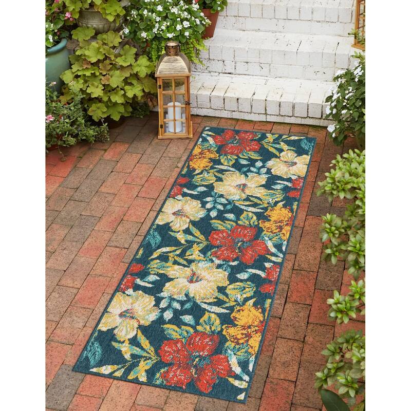 Outdoor Trisha Collection Area Rug - Multi - 2'7"x12'