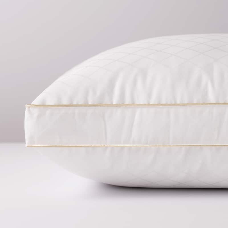 Allied Home Living Diamond Luxe Down-Alternative Cotton Gusset Pillow - White