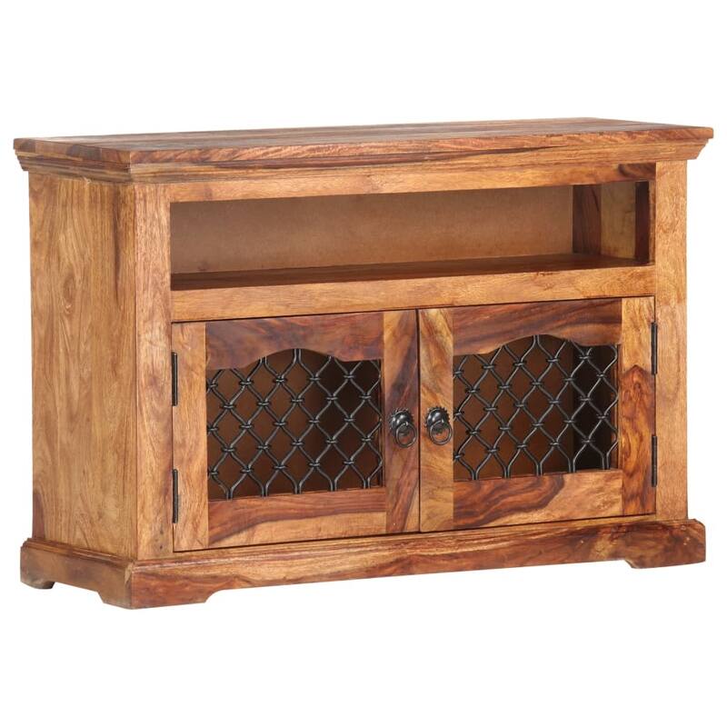 vidaXL TV Stand 35.4"x11.8"x23.6" Solid Wood Sheesham