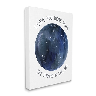 Stupell More than the Stars Romantic Phrase Night Sky Canvas Wall Art | Overstock.com Shopping - The Best Deals on Gallery Wrapped Canvas | 36839042