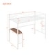 preview thumbnail 4 of 13, Twin Loft Bed with Built-in Desk and Guardrails, White