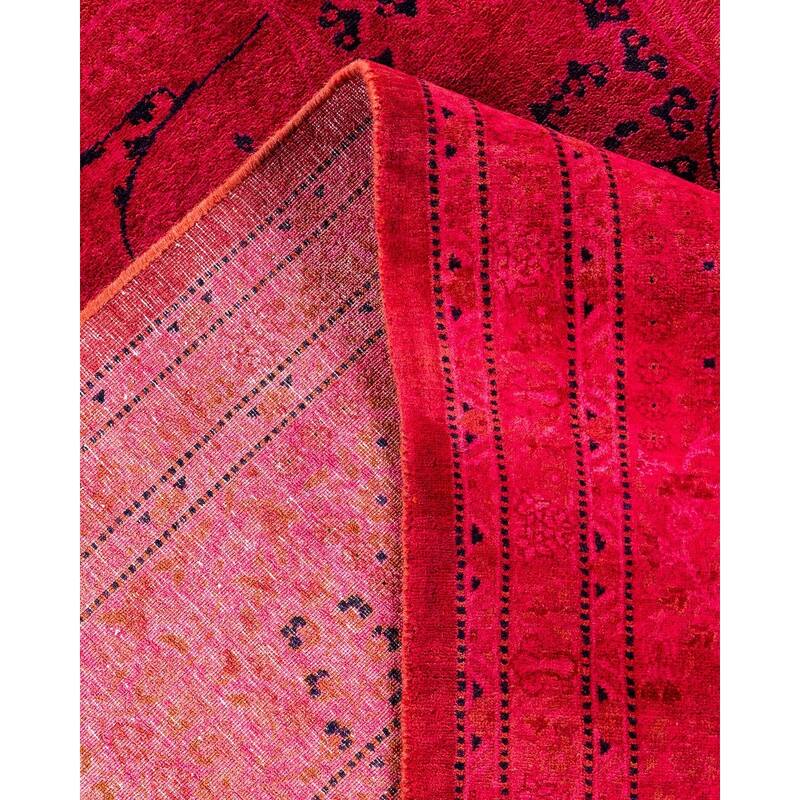 Fine Vibrance, One-of-a-Kind Hand-Knotted Area Rug - Pink, 6' 1" x 8' 10" - 6' 1" x 8' 10"