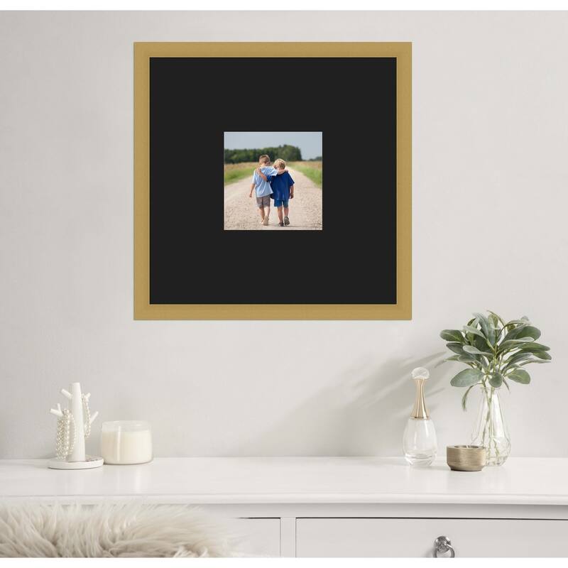 Grace Brushed Gold Narrow Framed Picture Frame, Photo Frame