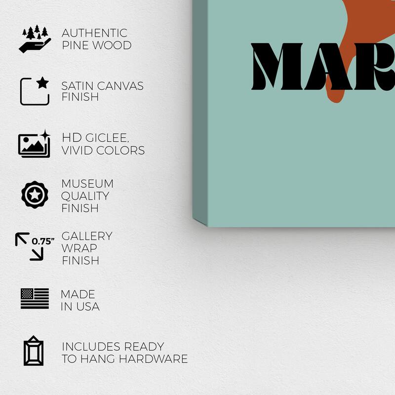 Wynwood Studio Canvas Typography and Quotes March Simple Nature Brown and Modern & Contemporary Wall Art Canvas Print