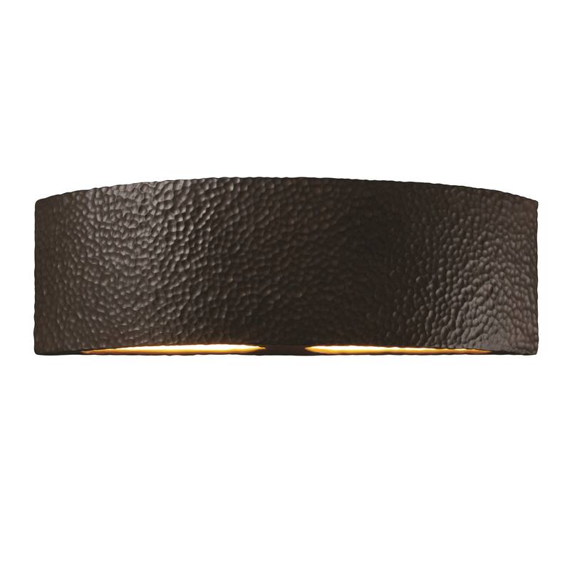 Justice Design Ambiance ADA Iron Outdoor Arc Wall Sconce