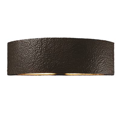 Justice Design Ambiance ADA Iron Outdoor Arc Wall Sconce