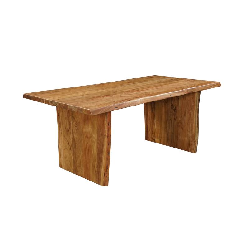 Cedar Live Edge Solid Wood Dining Table - 72" - Brown