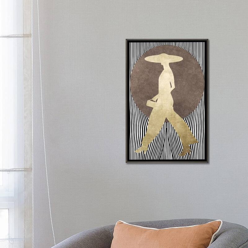iCanvas "La Madame Noir" by Kubistika Framed