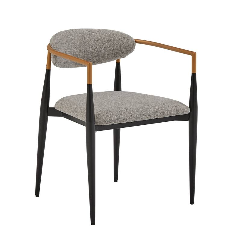 Decatur Mid-century Dining Chair with Two-tone Amber Dust & Black Finish (Set of 2) by iNSPIRE Q Modern