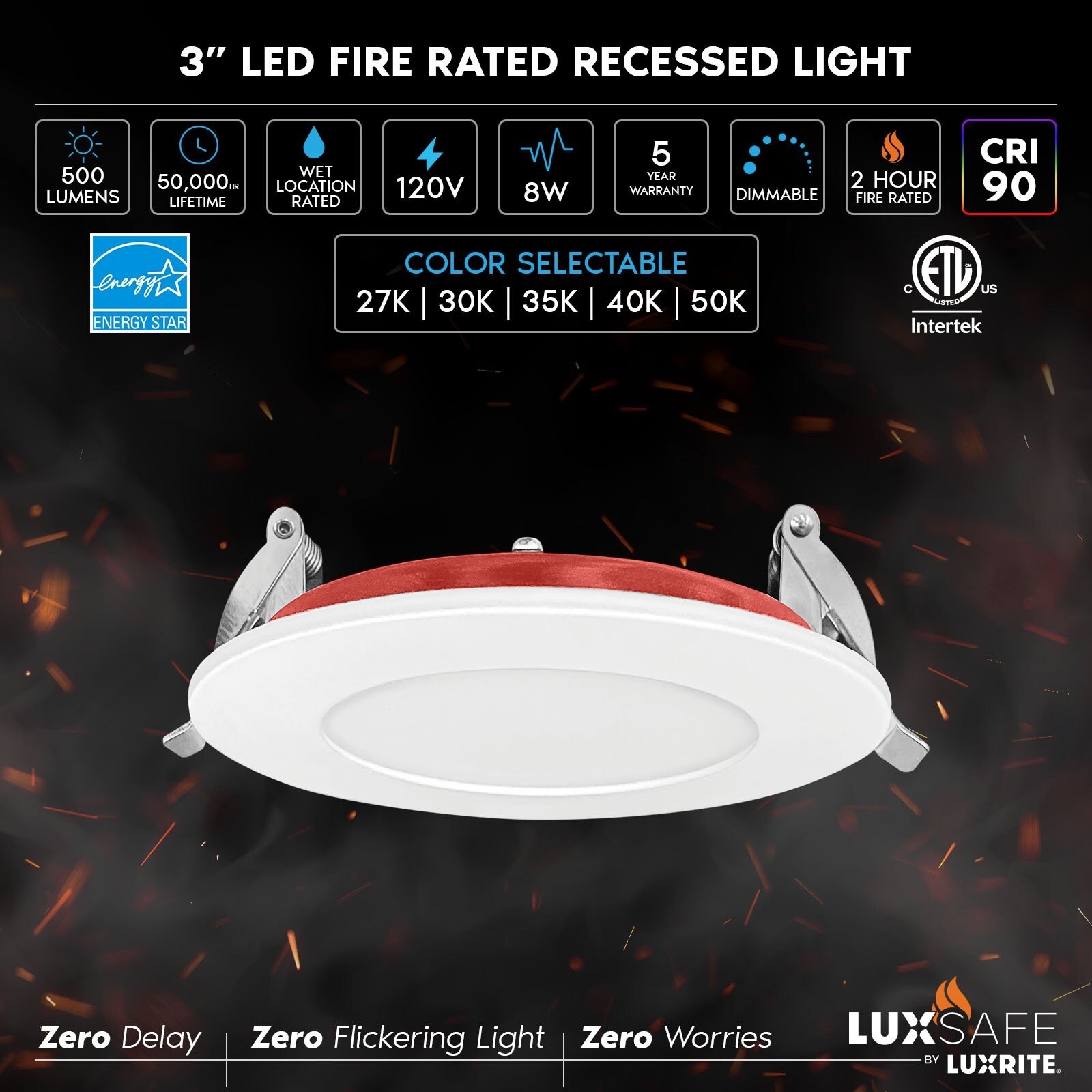 Wet rated recessed shop lighting