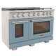 preview thumbnail 65 of 63, Professional 48 in. 6.7 cu. ft. Double Oven Natural Gas Range with 25K Power Burner, Convection Oven in Stainless Steel