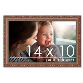 14x10 Traditional Antique Gold Complete Wood Picture Frame with UV ...