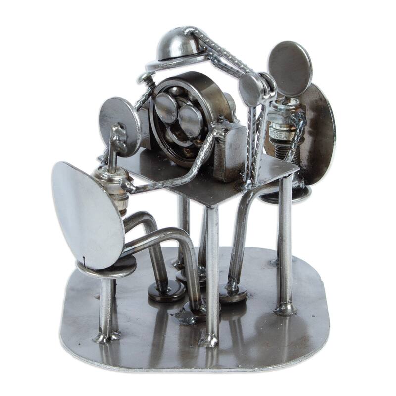 Auto Parts 'Rustic Eye Exam' Sculpture