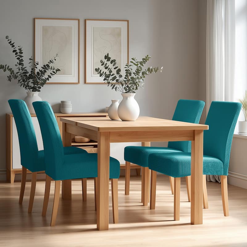 Deconovo Spill Proof Stretch Dining Chair Slipcovers Set of 4
