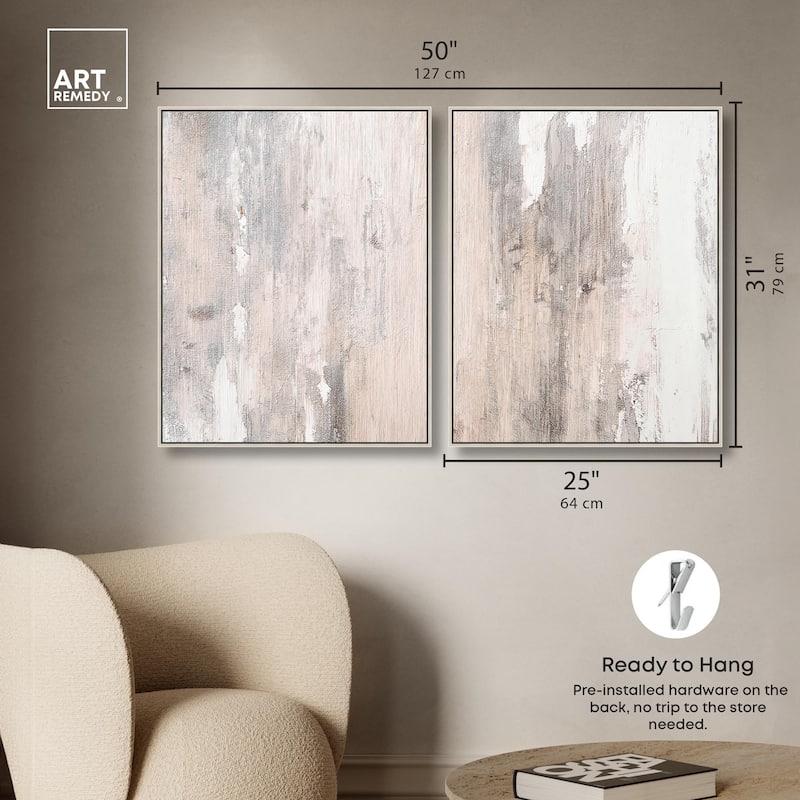 Striated Texture I Canvas Set of 2 by Art Remedy