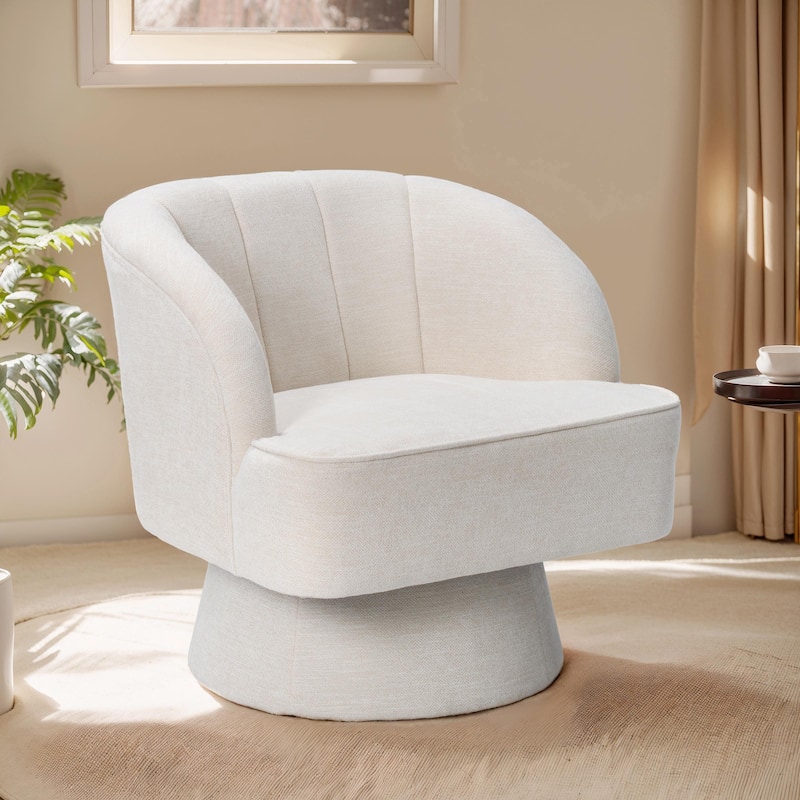 Upholstered Swivel Accent Chair Armchair, Barrel Chair, Club Chair