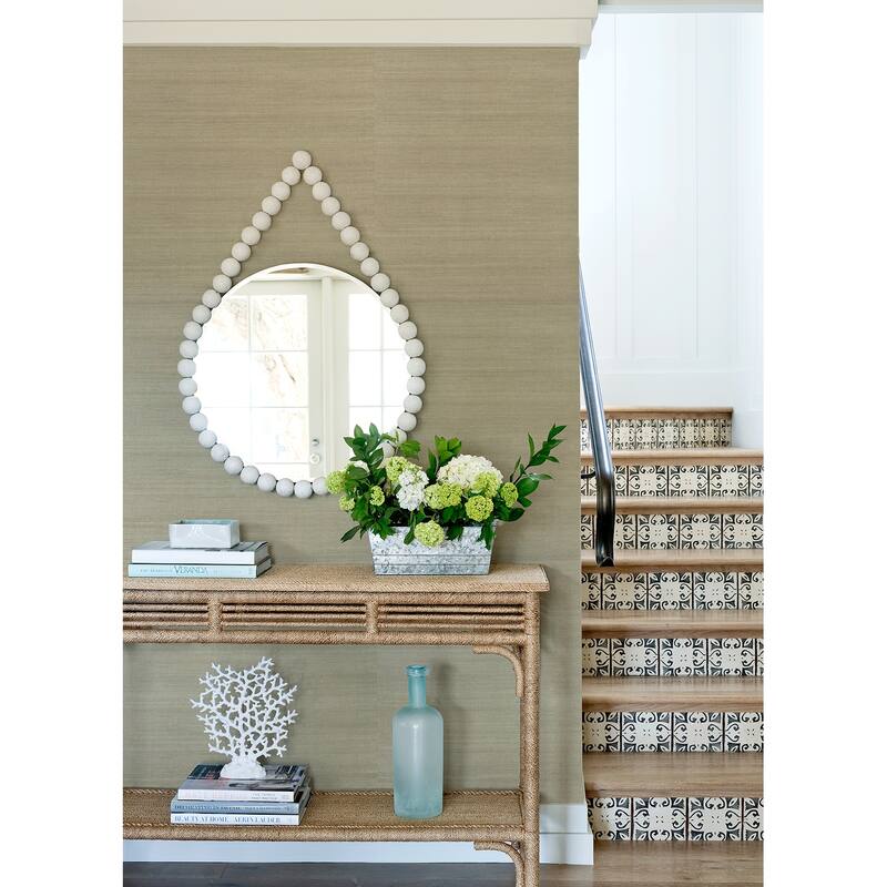 A-Street Prints Galan Silver Sisal Grasscloth Wallpaper