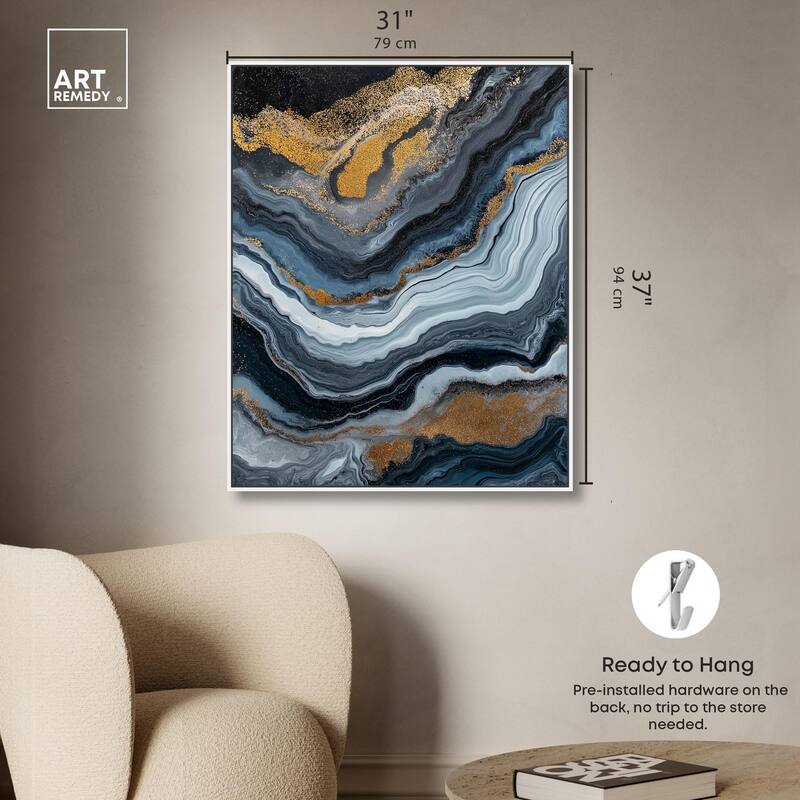 Acrylic Flow II Canvas by Art Remedy