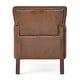 preview thumbnail 5 of 7, Malone Brown Espresso Tufted Club Chair by Christopher Knight Home