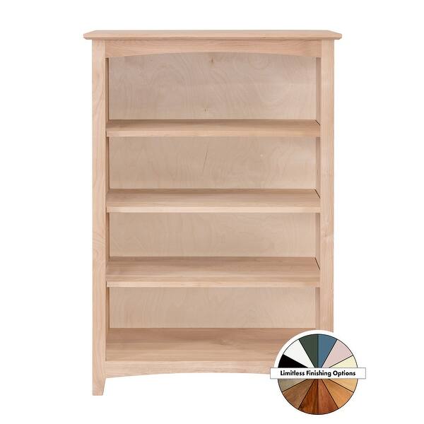 Arch+Haven Unfinished Solid Wood Bookcase 30