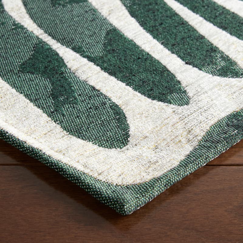 TOWN & COUNTRY LUXE Livie Matisse Cutout Everwash Washable Non-Slip Backing Kitchen Mat