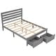 preview thumbnail 14 of 16, Full Size Platform Bed with Drawers
