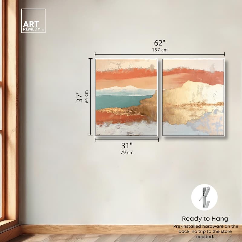 Earthy Glow I Canvas Set of 2 by Art Remedy