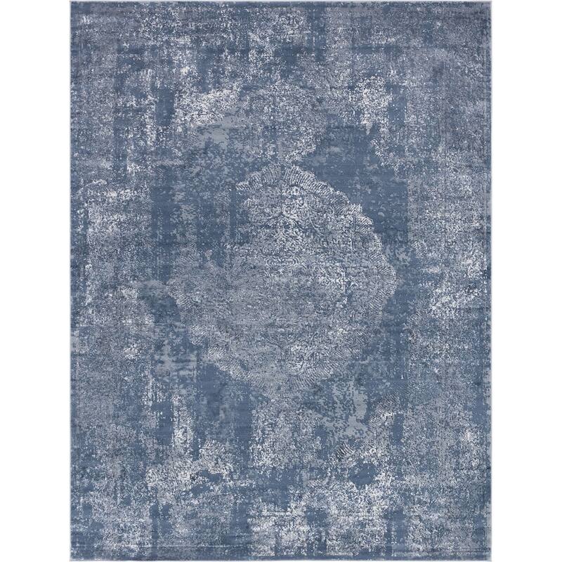 Transitional Wedo Collection Area Rug - 9'x12' - Blue