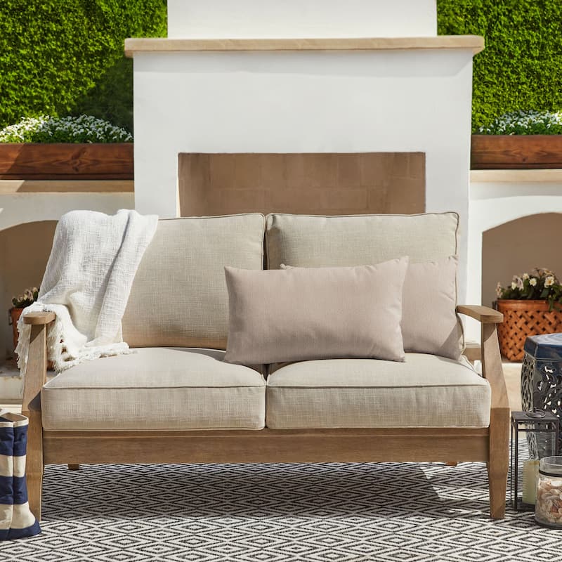 Sunbrella Textured Indoor/Outdoor Knife Edge Pillow (Set of 2)