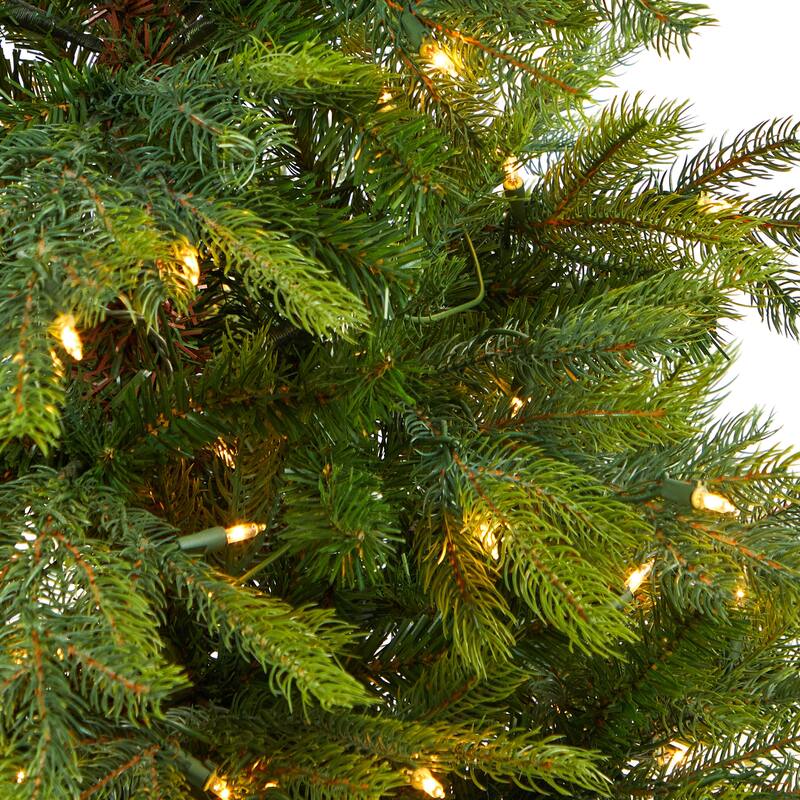 56" Artificial Christmas Tree with 100 Lights in Decorative Urn