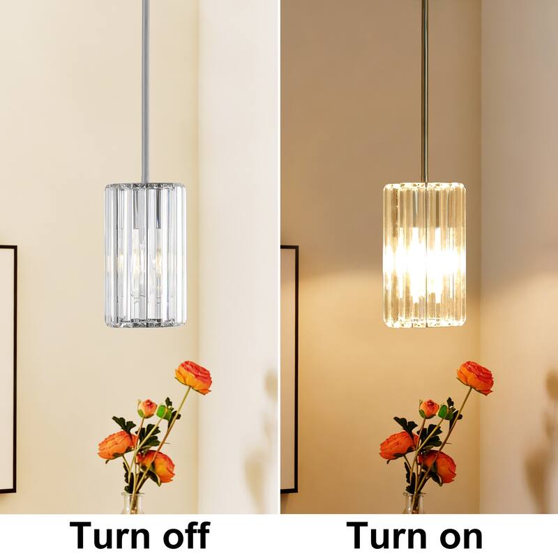 3-Pack Modern Crystal Pendant Lights for Dining Room, Bedroom, Foyer and Hallway