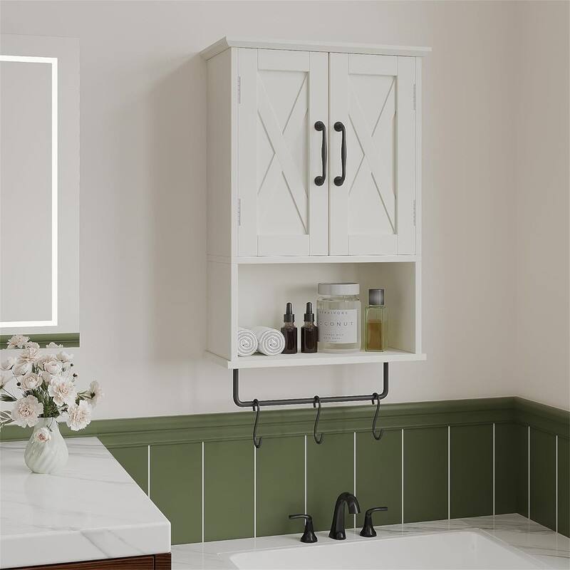 Over The Toilet Storage - 7"D x 15"W x 22"H - White