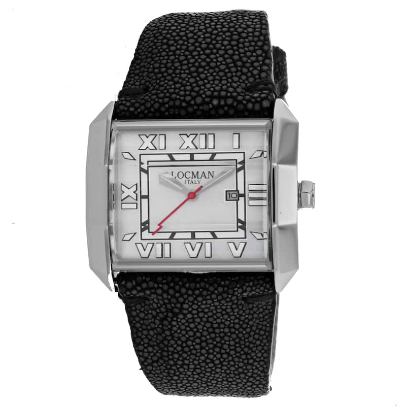 Locman Men's Diamond Otto White Dial Watch - 232MOPWH/BK STG - 6 (36)